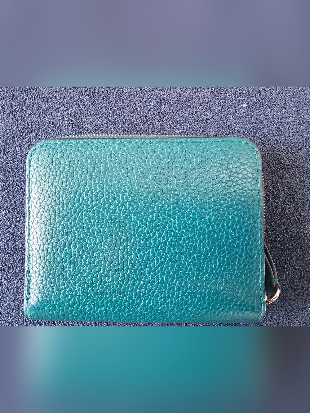 Mulberry Classic Small Zip Around Wallet In Mediterranean Blue/Green - Picture 5 of 7